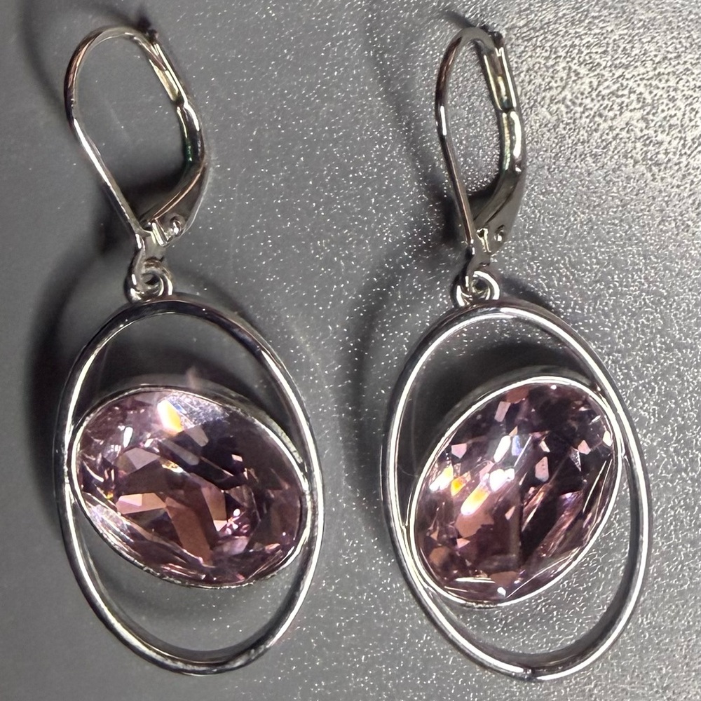 Touchstone Crystal In Rotation Necklace & Earrings Set - Picture 9 of 11